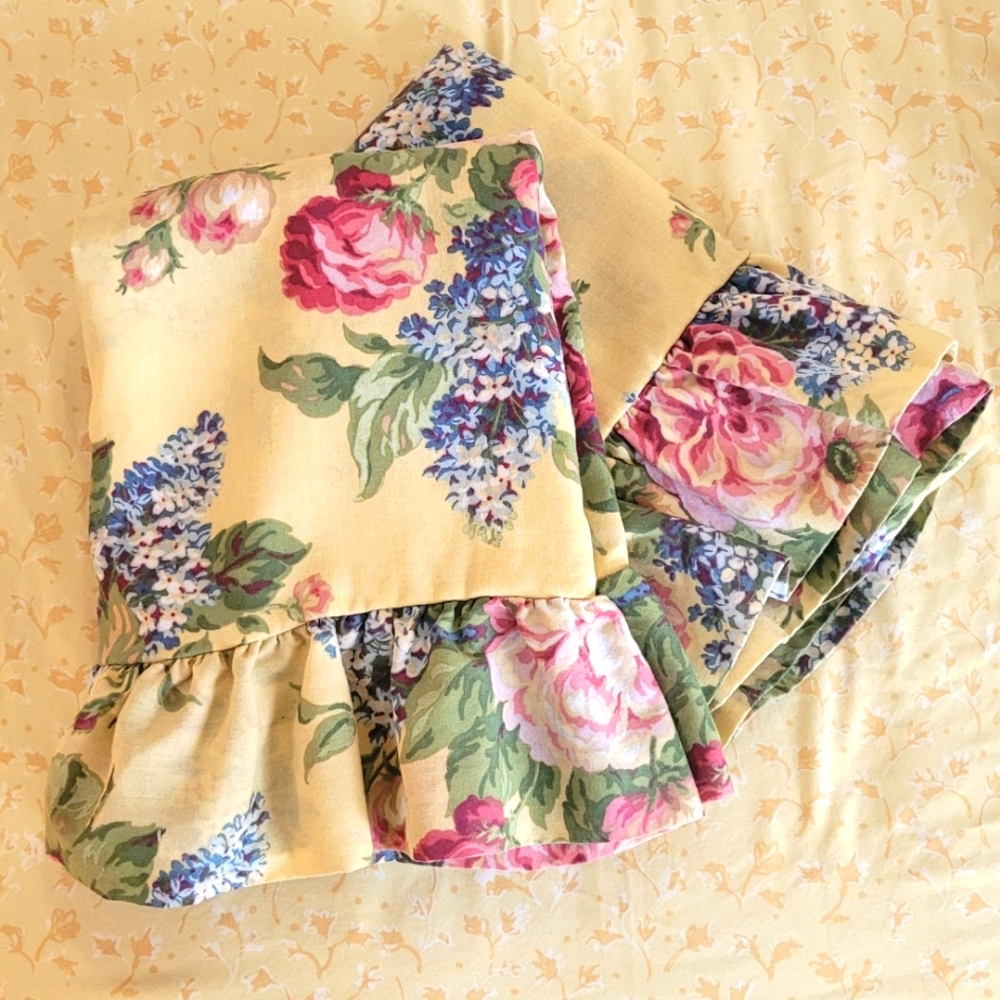 Y2K Martha Stewart Queen Size Bed Skirt And 2 Standard Shams 3pcs - Picture 9 of 13